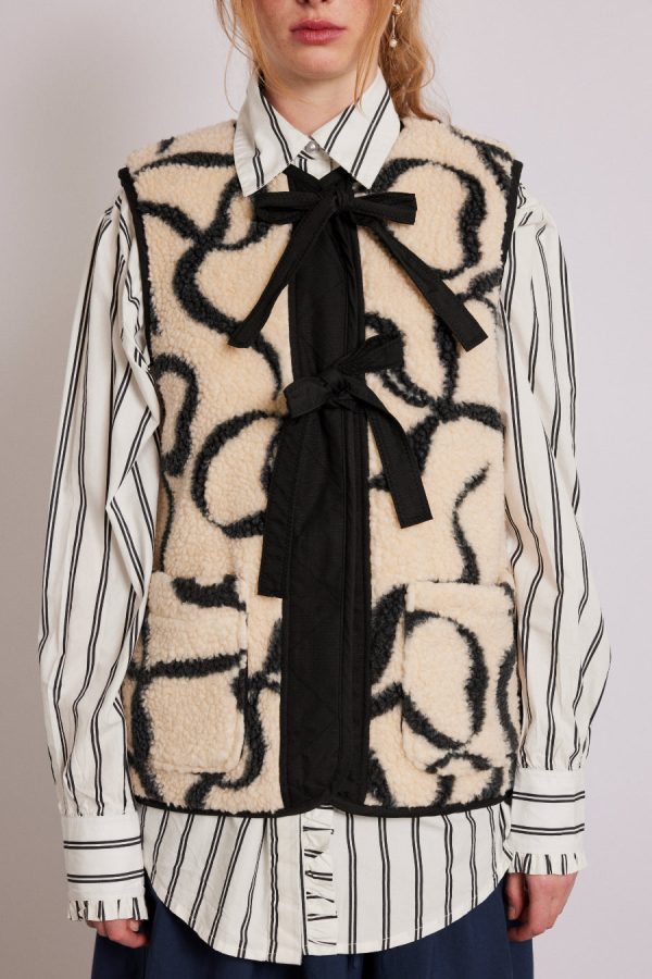 marta borg gilet - bows - Image 3