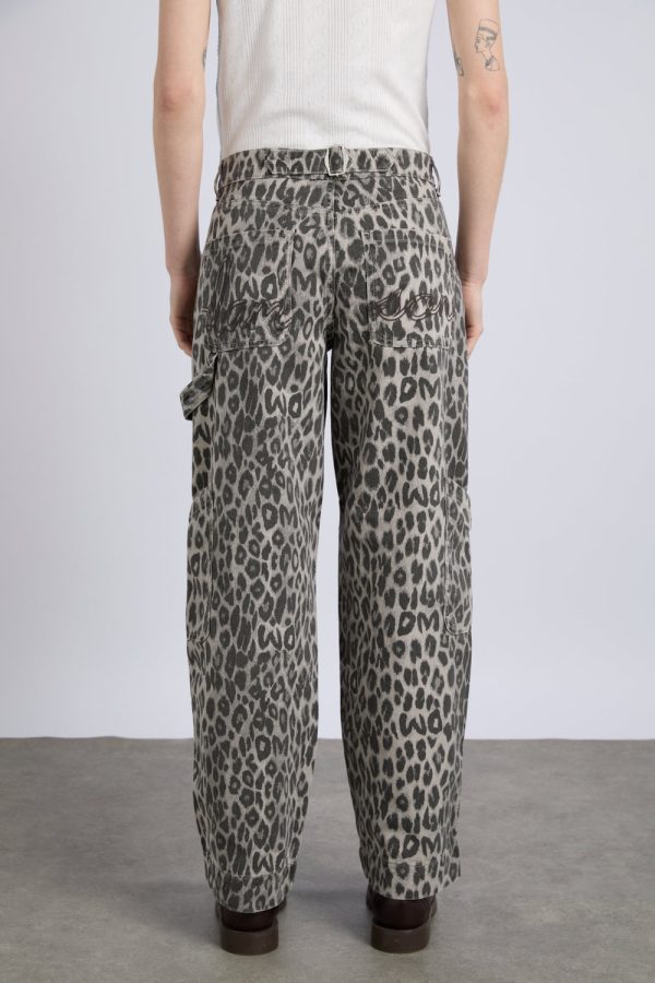 drew cargo jeans - leopard charcoal - Image 6