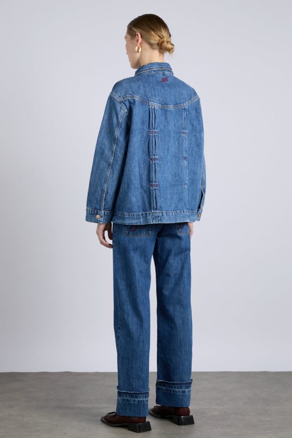 stevie shacket - mid wash - Image 5